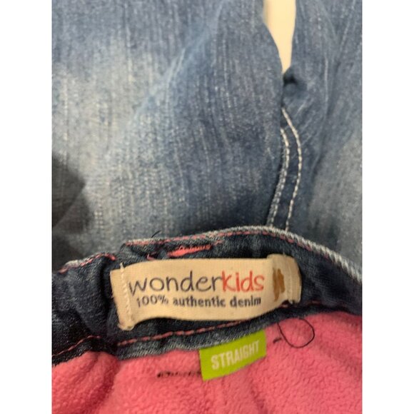 Wonder Kids Girls Infant baby Size 24 months Blue Jeans Fleece Lined Winter Wais - Picture 3 of 5